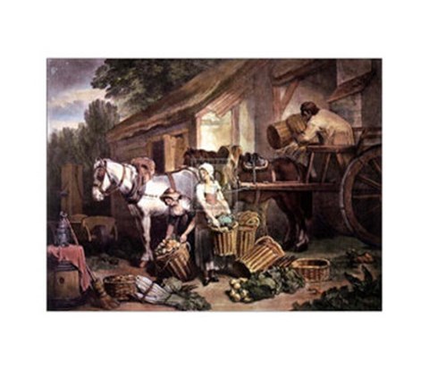 Framed Preparing for Market Print