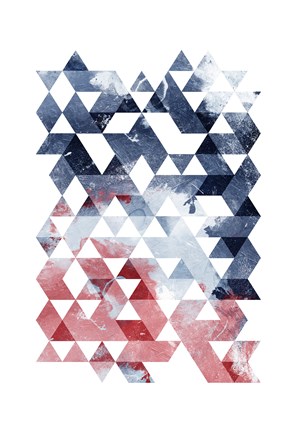 Framed Americana Triangles Print