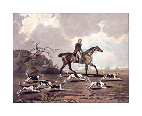 Framed Captain Ricketts on His Hunter Mask Print