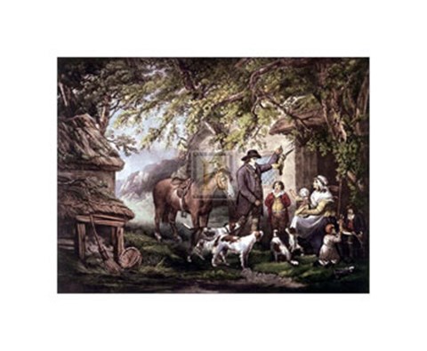 Framed Evening or Sportsman&#39;s Return   [S] Print