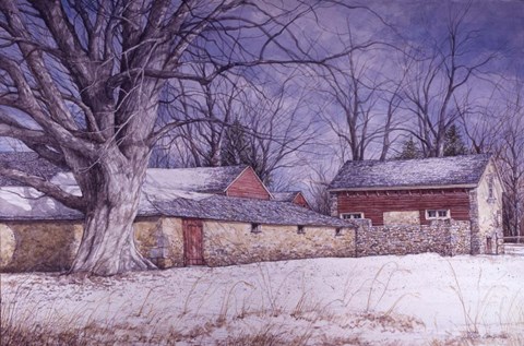 Framed Milky Way Farm Print