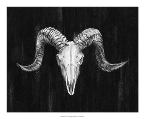 Framed Rustic Ram Mount I Print