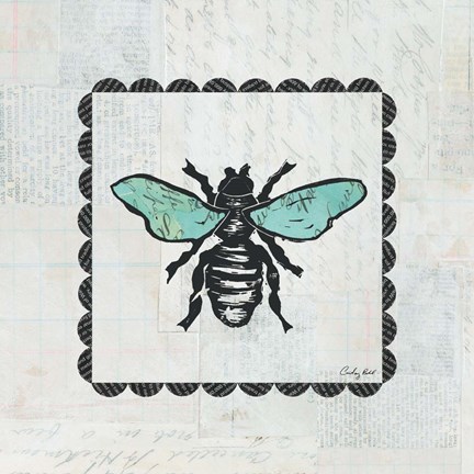 Framed Bee Stamp Print