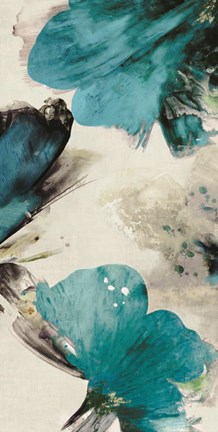 Framed Blue Ribbon Blooms II Print