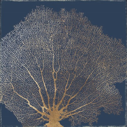 Framed Gold Coral II Print