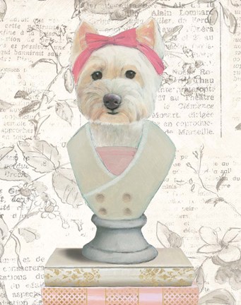 Framed Canine Couture Newsprint II Print