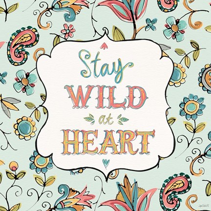 Framed Peace and Paisley II Print