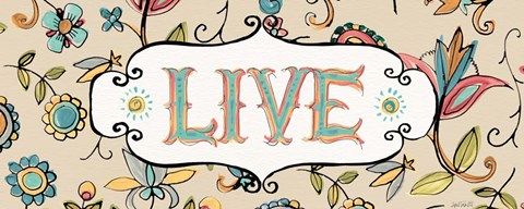 Framed Peace and Paisley III Print