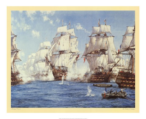 Framed Battle of Trafalgar Print