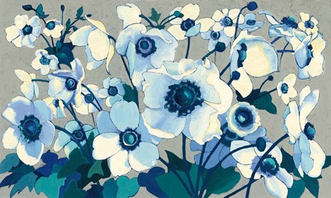 Framed Anemones Japonaises I Print