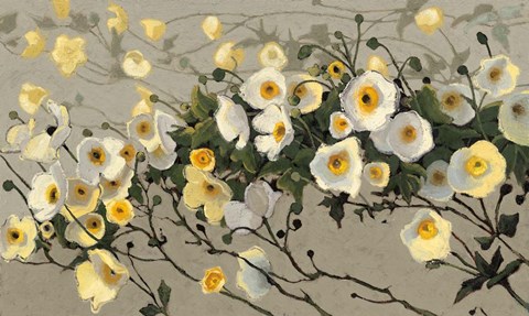 Framed Breezes Gray Crop Print