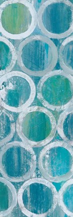 Framed Stack of Tubes Blue II Print