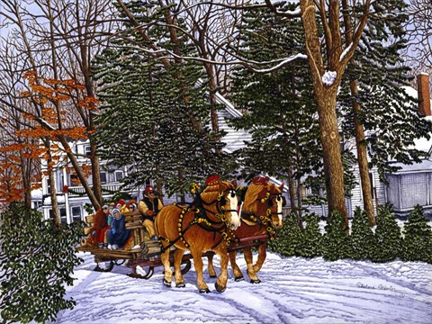 Framed Sleighbells Ring Print