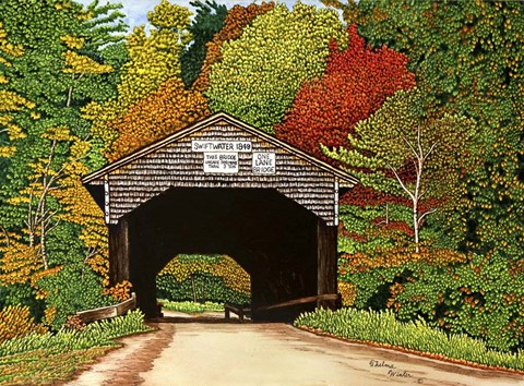 Framed Swiftwater Bridge - Bath, Nh Print