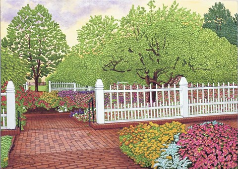 Framed Prescott Gardens I, Portsmouth Nh Print