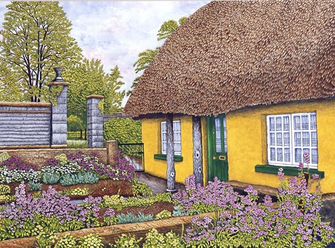 Framed Yellow Cottage Print