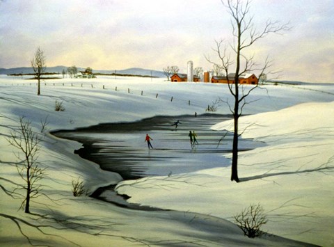 Framed Winter Landscape 30 Print