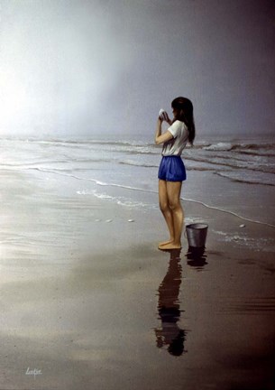 Framed Day on the Beach 4 Print