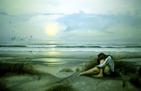 Framed Day on the Beach 5 Print