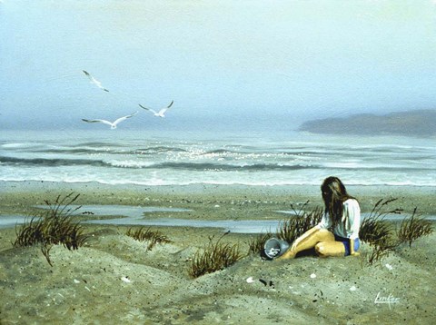 Framed Day on the Beach 12 Print