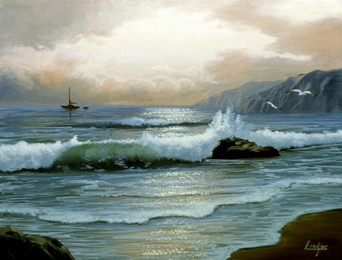 Framed Waves 9 Print