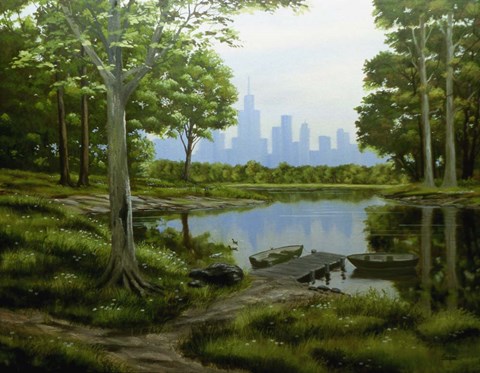 Framed City View Print