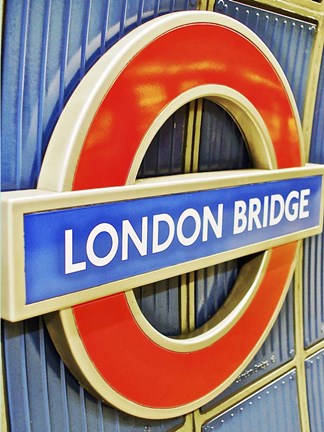 Framed London Bridge Underground Sign Print