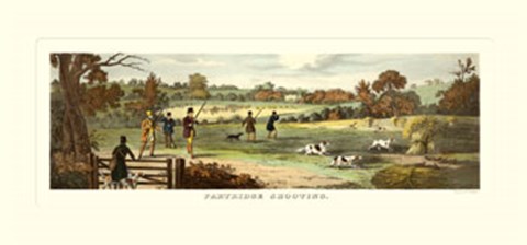 Framed Partridge Shooting Print
