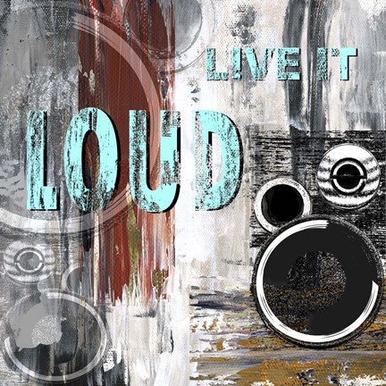 Framed Live Loud I Print
