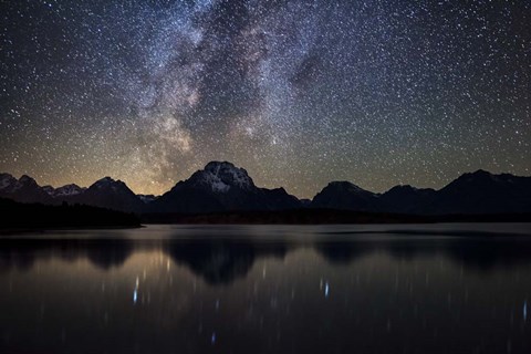 Framed Jackson Lake Milky Way Print