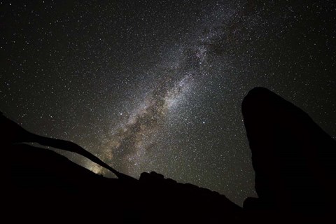 Framed Landscape Arch Milky Way Print