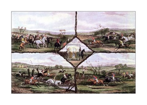 Framed Steeple Chase Incidents (5 Up) Print