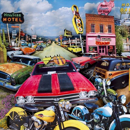 Framed Pacific Paradise Motel 1 Print