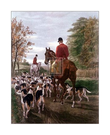 Framed Evening - Returning to Kennels Print