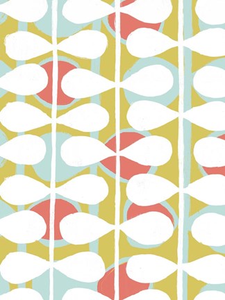 Framed Retro Stems II Print