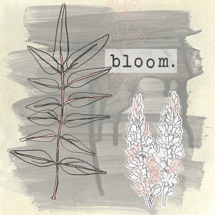 Framed Garden Scrapbook III Print