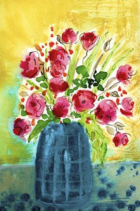 Framed Bright Arrangement I Print