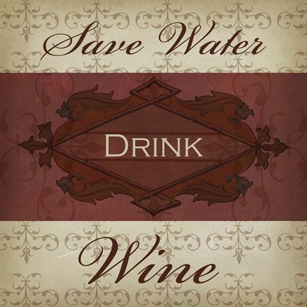 Framed Wine Phrases I Print