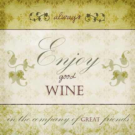 Framed Wine Phrases VI Print