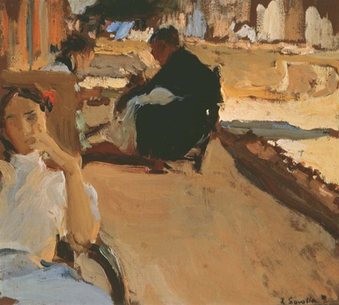 Framed Valencian Sketch no1 (Calle del Cabanal, Valencia), ca 1902 Print