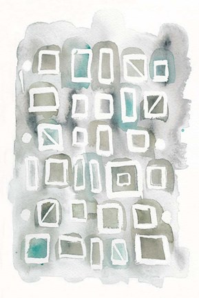 Framed Watercolor Squares Print
