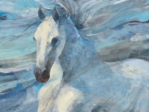 Framed Poseidon Indigo Print