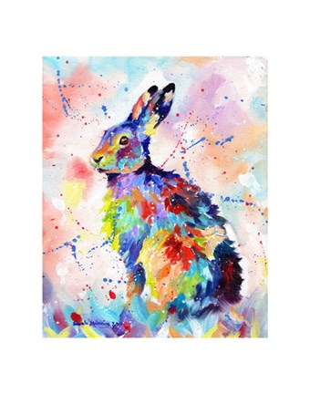 Framed Color Hare Print