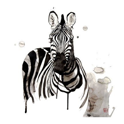 Framed Zebra I Print