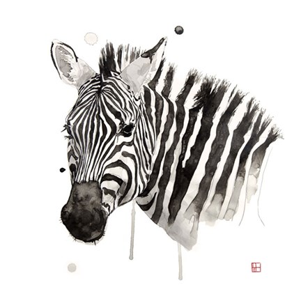 Framed Zebra II Print
