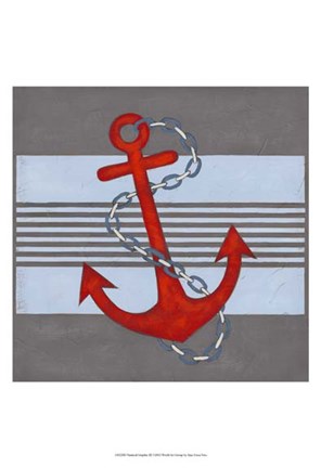 Framed Nautical Graphic III Print