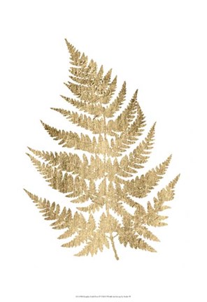 Framed Graphic Gold Fern IV Print