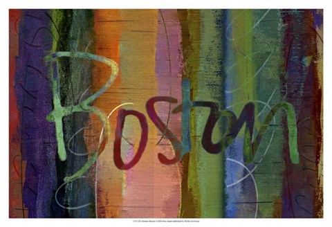 Framed Abstract Boston Print