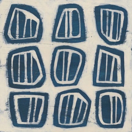 Framed Indigo Signals III Print