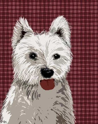 Framed West Highland Terrier Plain Print